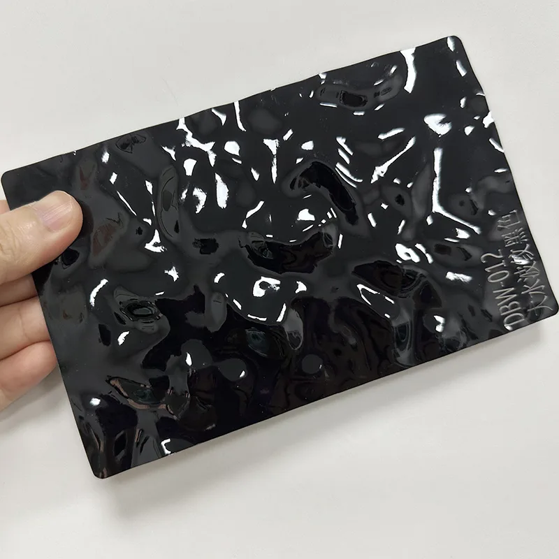 PET Water Ripple Carbon Crystal vægpanel